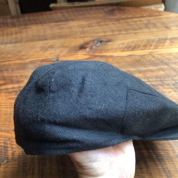 Amicale 100% Camel Hair Taxi Driver Flat Hat Black Size L/XL - Picture 3 of 5